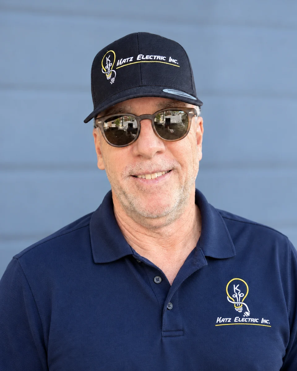 Jim, founder of Katz Electric Inc., in his Katz Electric cap